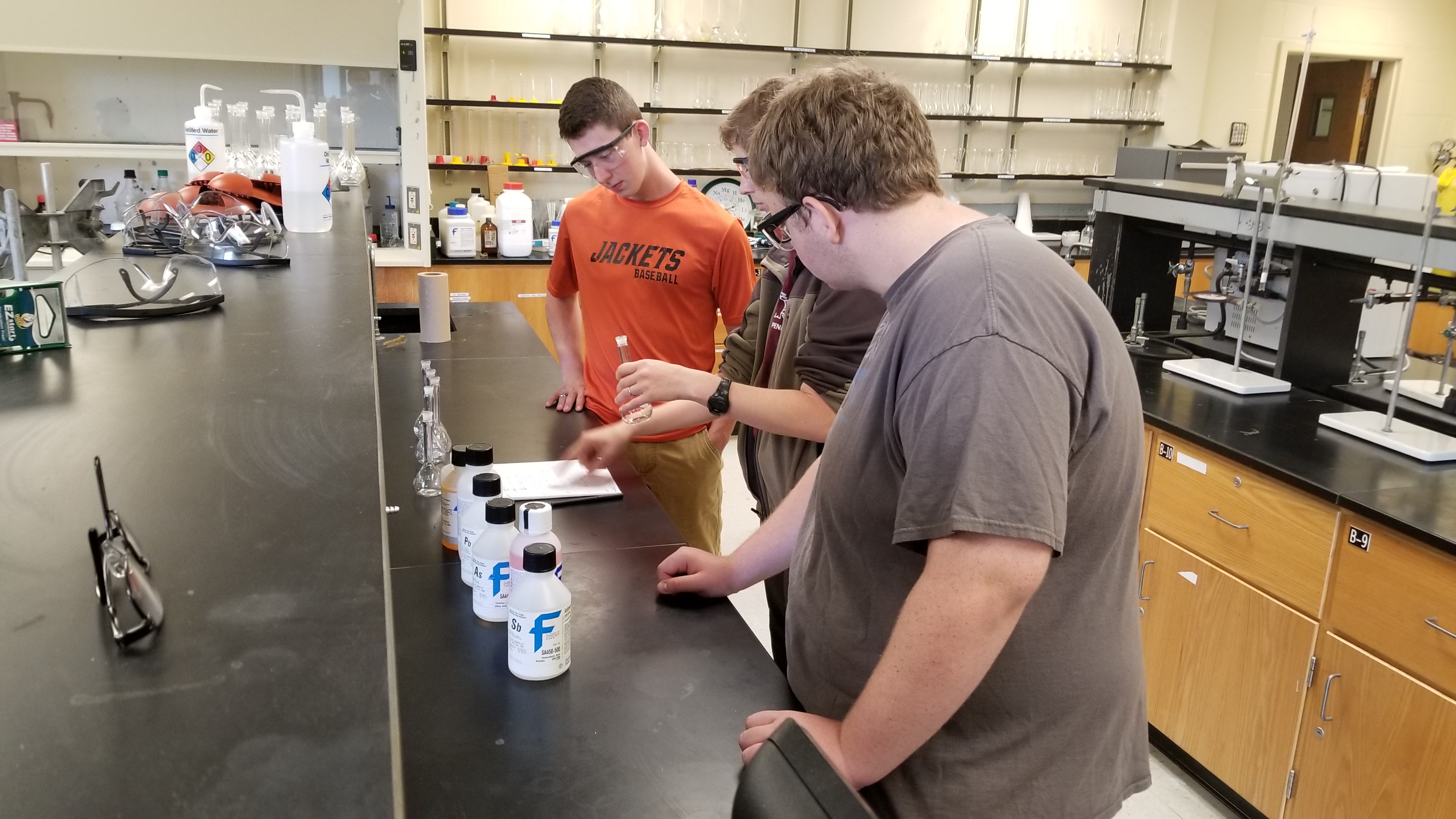 July 23rd probe housing unit and standard solutions experiment