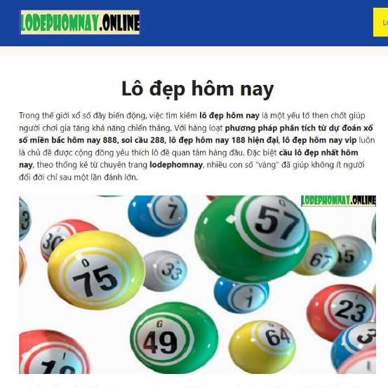 Lô đẹp hôm nay online